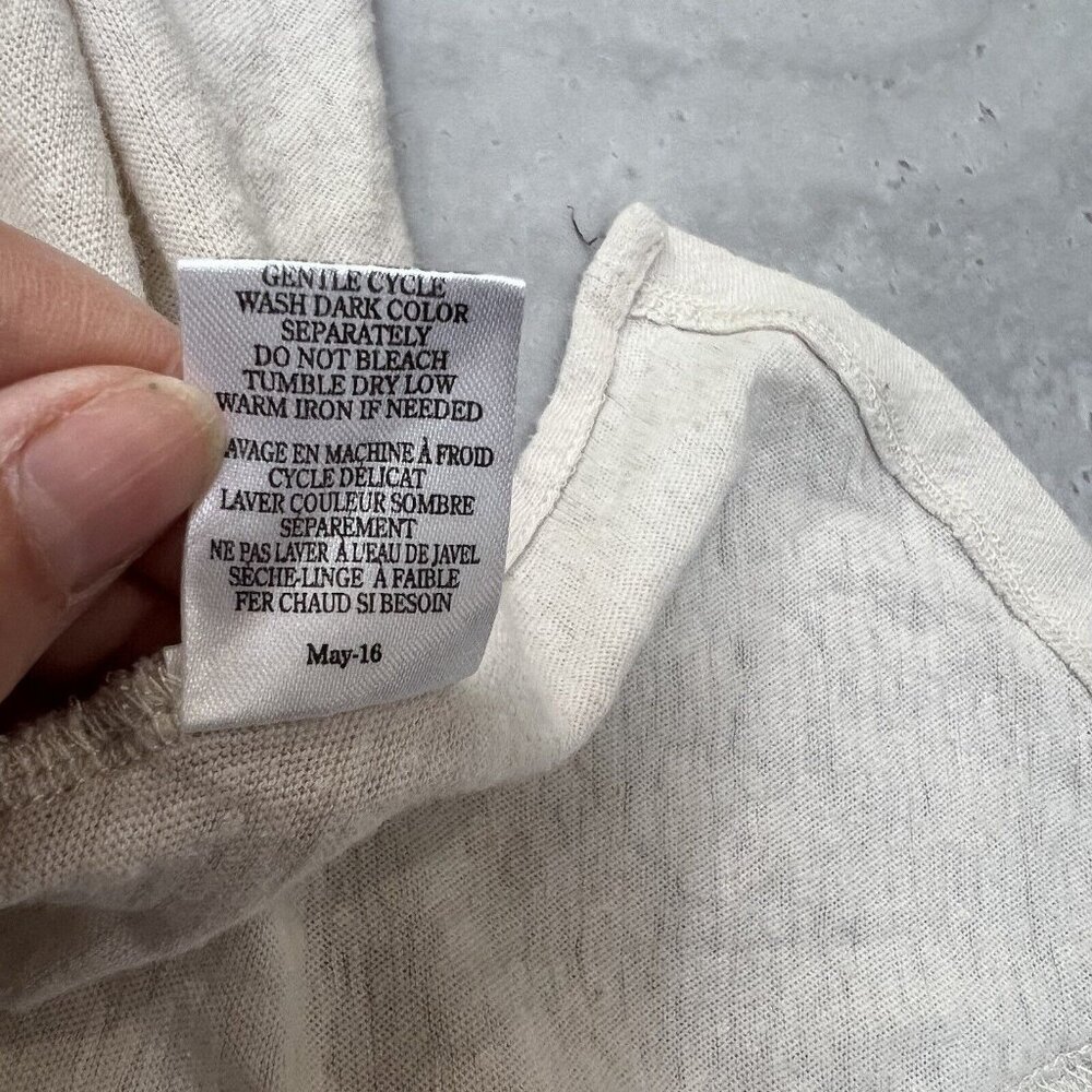 White Crow Women's Buffalo Beige Size Small S Home Of The Brave Live Free Linen - Picture 6 of 6
